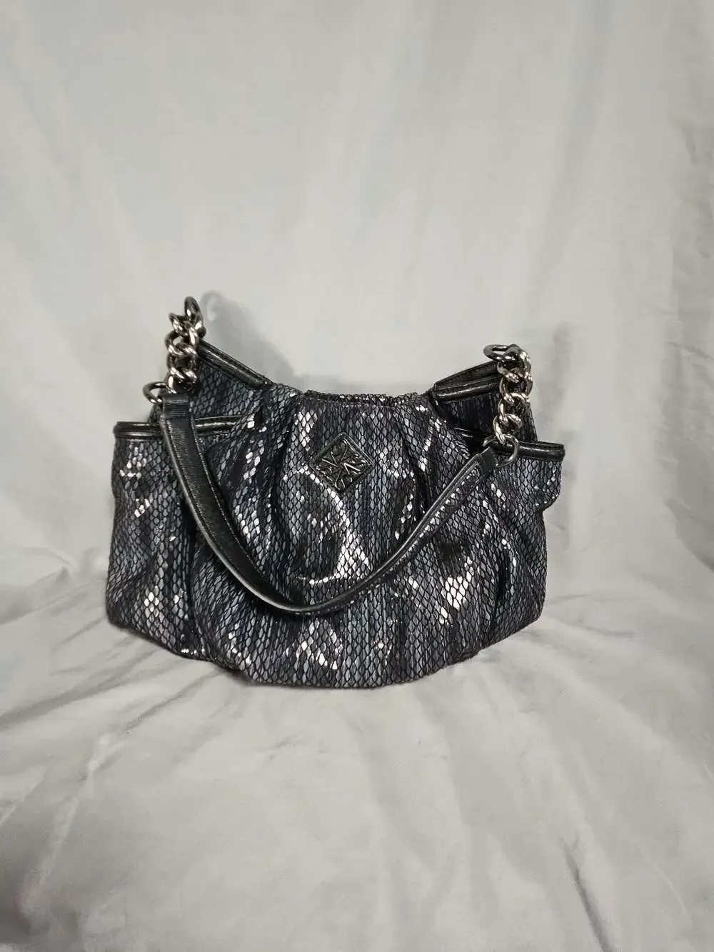 Simply Vera Vera Wang Hobo Shoulder Bag, Chain Detail and Snakeskin Pattern